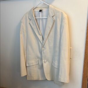 Men's Cream Blazer - Classic Single-Breasted Jacket